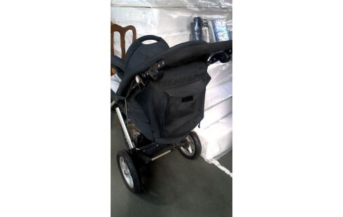 POUSSETTE 3 ROUES NOIRE GRIS ALUMINIUM