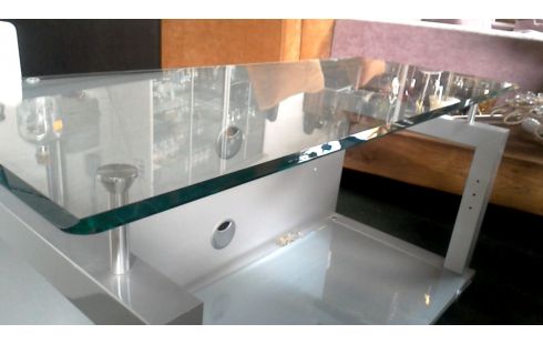 MUEBLE TELE GRIS METAL BISELADO HIELO, , MÓVIL