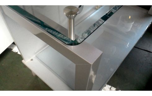 MUEBLE TELE GRIS METAL BISELADO HIELO, , MÓVIL