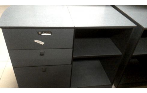 KISTE 1 3 SCHUBLADEN DUNKEL GRAU