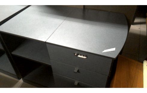 KISTE 1 3 SCHUBLADEN DUNKEL GRAU