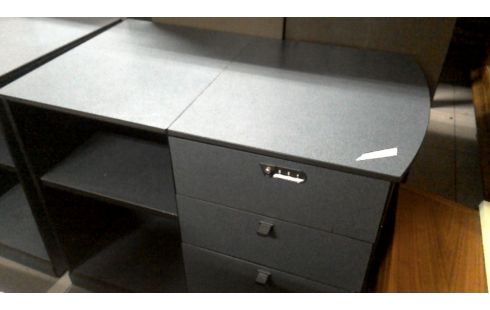 KISTE 1 3 SCHUBLADEN DUNKEL GRAU