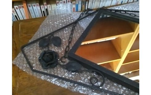 MIROIR FER AVEC FLEURS