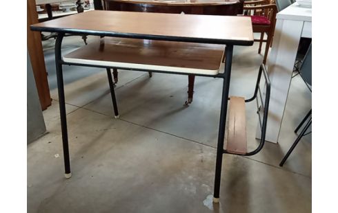 BUREAU VINTAGE PIED MÉTAL NOIR