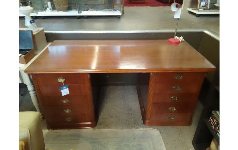 BUREAU 10 TIROIRS 2 BLOCS