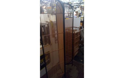 KAMERSCHERM ROTAN METAAL/ZWART