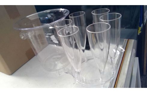 SEAU A CHAMPAGNE AVEC, , VERRES