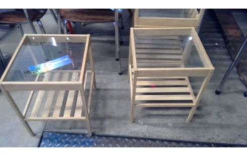 PLANTEN BIJZETTAFELTJE BAMBOO/GLAS