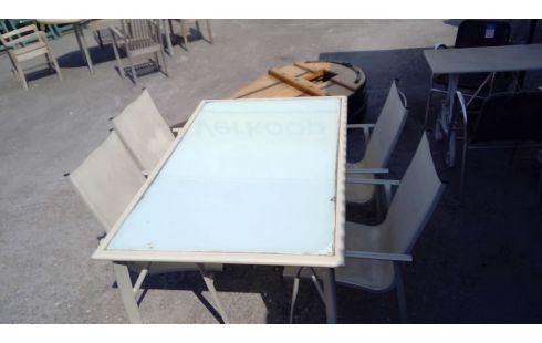 TERRASTAFEL MODERN GLAS/ALU