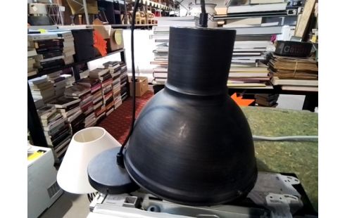 LUSTRE NOIR STYLE INDUSTRIEL