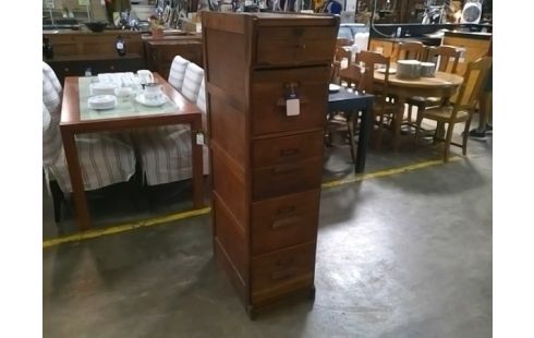 CAISSON ANCIEN EN BOIS 5 TIROIRS