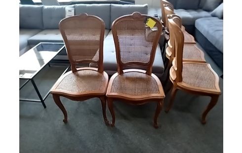 6 CHAISES CANNEES