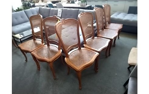 6 CHAISES CANNEES