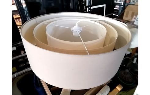 LUSTRE Moderne 3 ronds beige marron