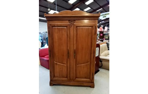 ARMOIRE 2 PORTES CHÊNE MASSIF + CLEF