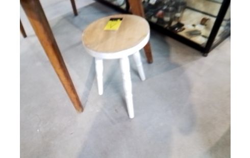 TABOURET BOIS BLANC