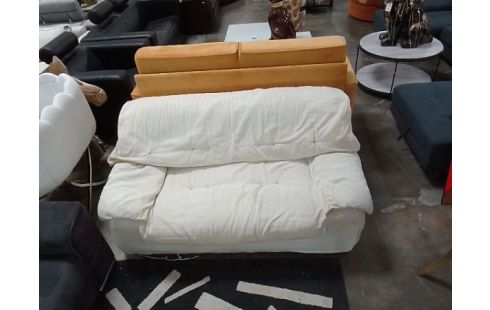 CANAPE 2 PLACES CONVERTIBLE VINTAGE TISSU BEIGE