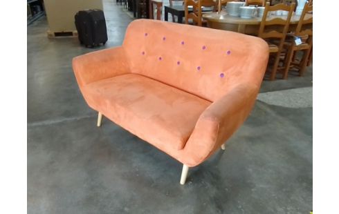 BANQUETTE 2 PLACES ORANGE TYPE MODERNE