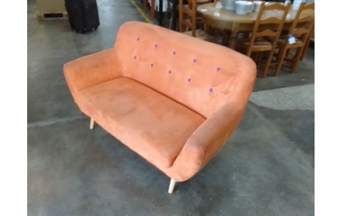 BANQUETTE 2 PLACES ORANGE TYPE MODERNE
