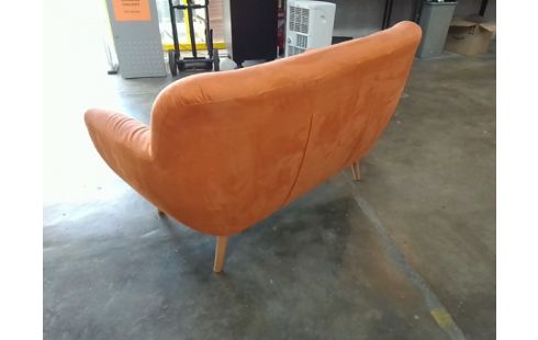 BANQUETTE 2 PLACES ORANGE TYPE MODERNE