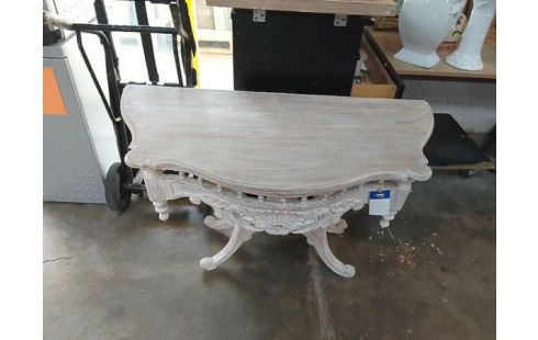 CONSOLE BOIS PEINT SCULPTE