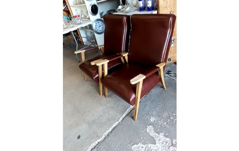 PAIRE DE FAUTEUILS VINTAGE