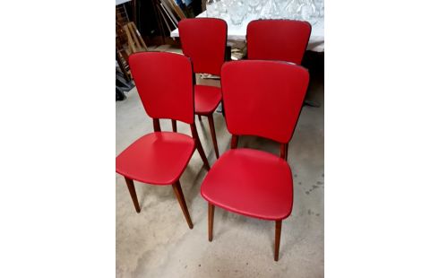 LOT DE 4 CHAISES VINTAGE