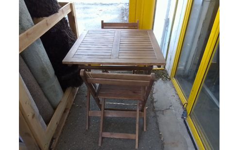 SALON DE JARDIN BOIS EXOTIQUE