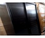 ARMOIRE 2 PORTES COULISSANTES NOIRE