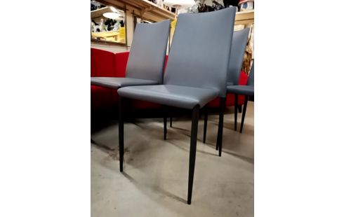 LOT DE 4 CHAISES DESIGN BEA SILVERTEX