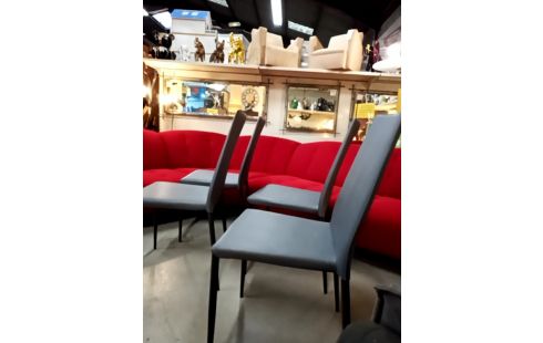 LOT DE 4 CHAISES DESIGN BEA SILVERTEX