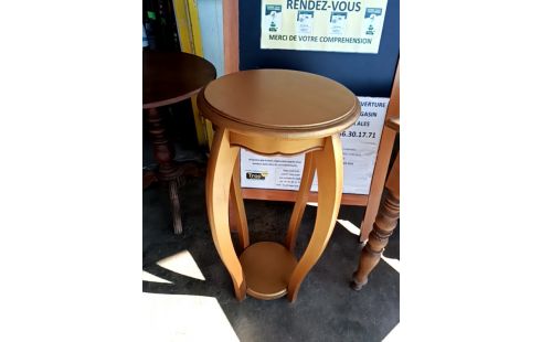 SELLETTE GUÉRIDON CÉRUSÉ DORÉ