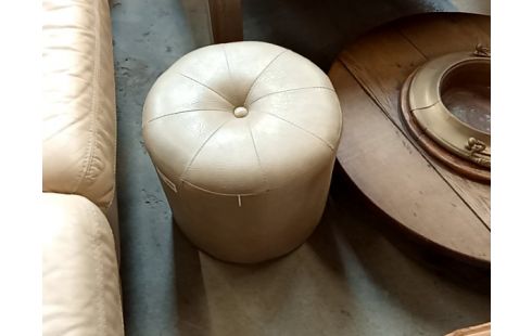 POUF simili blanc