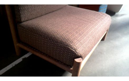 BUTACA., , MADERA TEJIDO PARDO