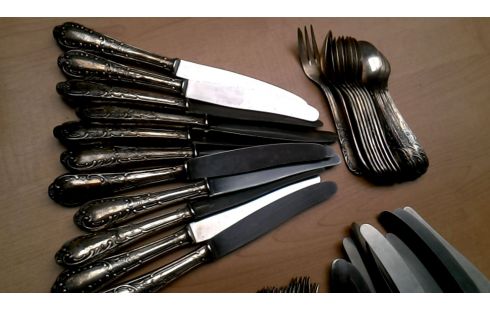 BESTEK VERZILVERD 100 STIJL LOUIS XV 4X12+11