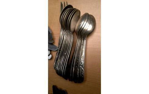 BESTEK VERZILVERD 100 STIJL LOUIS XV 4X12+11