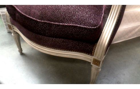 SESSEL 1 DAS STÜCK STIL LUDWIG XVI, , POLYCHROM BORDEAUX STOFF