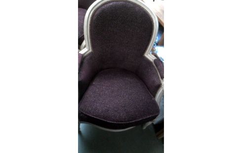 SESSEL 1 DAS STÜCK STIL LUDWIG XVI, , POLYCHROM BORDEAUX STOFF