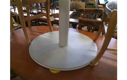 TABLE RONDE PIED FER PLATEAU BOIS D110