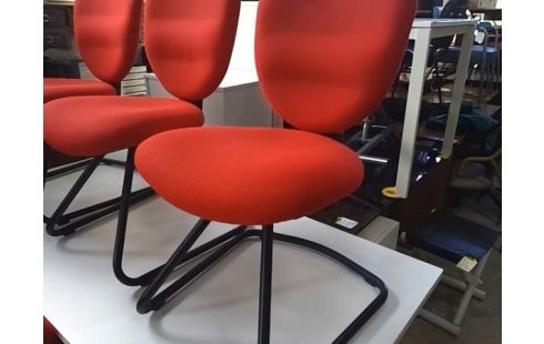 FAUTEUIL DE BUREAU TISSU ROUGE