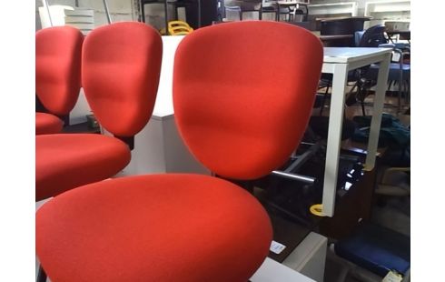 FAUTEUIL DE BUREAU TISSU ROUGE