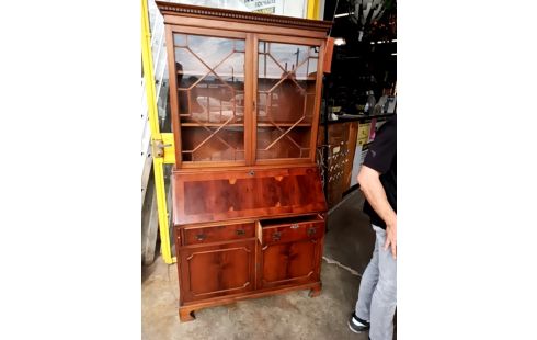 VITRINE BIBLIOTHEQUE SECRÉTAIRE+CLEF