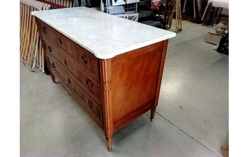 COMMODE MARBRE VEINE ACAJOU