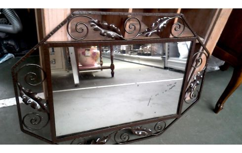 ESPEJO ART DECO HIERRO FORJA