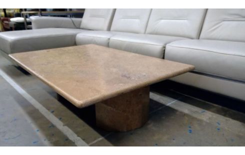 WOHNZIMMERTISCH 1 MARMORSTEIN BRAUN