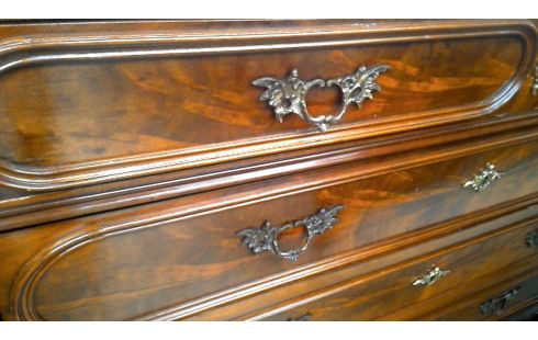 KOMMODE MAHAGONI-PYRAMIDE, , SPIEGEL MARMORSTEIN STIL LUDWIG XV 5 SCHUBLADEN