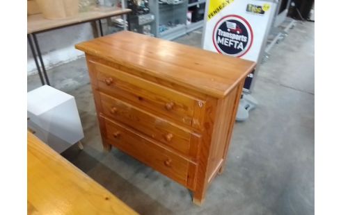 COMMODE PIN 3 TIROIRS EN L'ETAT
