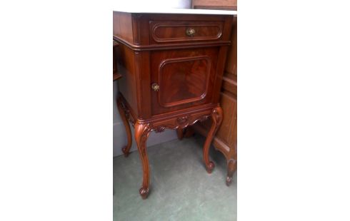 NACHTKASTJE MAHONIE MARMER STIJL L XV 1D1L