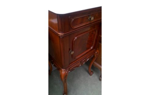 NACHTKASTJE MAHONIE MARMER STIJL L XV 1D1L