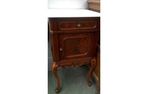 NACHTKASTJE MAHONIE MARMER STIJL L XV 1D1L